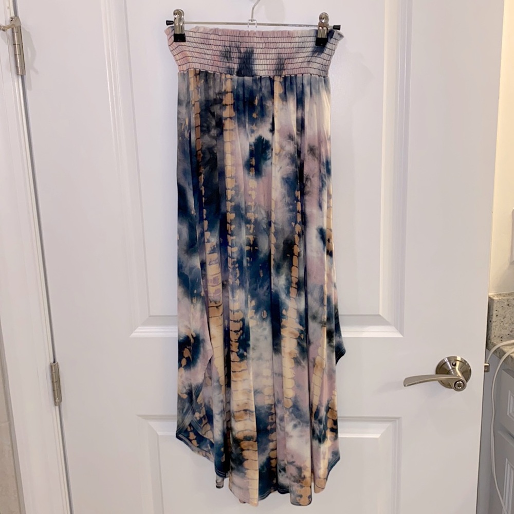 Tie-dye midi skirt